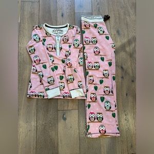 PJ Salvage pink owl pajama set